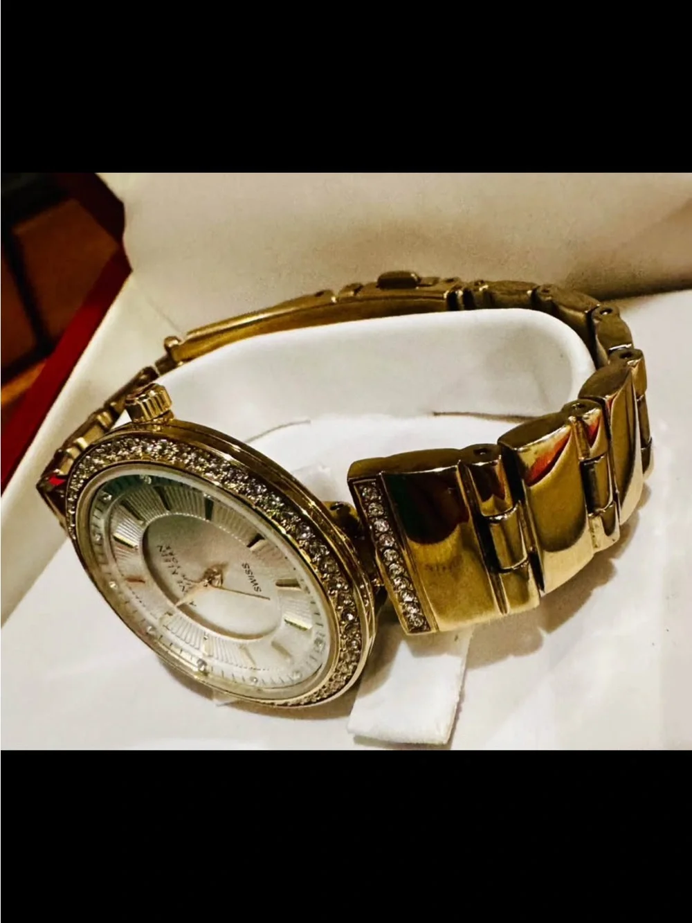 New in box Anne Klein Gold Diamond Watch